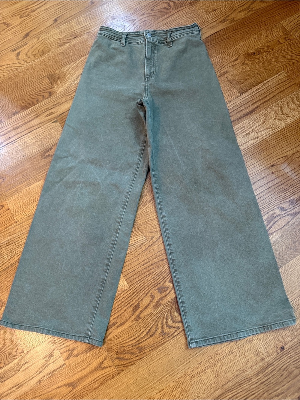 Universal Thread Olive Green Wide Leg Ankle Pants Women’s Size 6